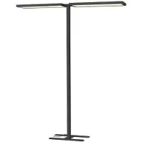 SLV Led Kantoor Vloerlamp Worklight Pro Zwart Dubbel