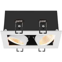 SLV Vierkante led inbouwspot Kadux Double 2x Led - wit - 3000K
