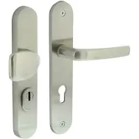 Intersteel Voordeurbeslag ovaal greep/kruk PC 72mm nikkel mat met kerntrekbeveiliging