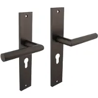 Intersteel Deurkruk Bastian op schild 245x45 mm profielcilindergat 55 mm antracietgrijs