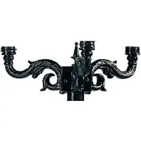 Ks Verlichting Nostalgic lantern crown Ornament 3-lichts - zwart