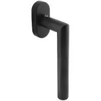 Intersteel Raamkruk Jura ovaal rozet zwart