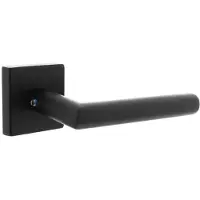 Intersteel deurkruk Jura met rozet massief verdekt 53x53x10mm met nokken - mat zwart
