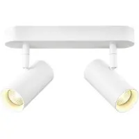SLV Opbouwspot Noblo wit 2-lichts instelbaar