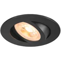 SLV Inbouwspot New Tria 68 Rond Zwart Gu10