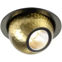 SLV Inbouwspot Dysko Zwart Met Goud