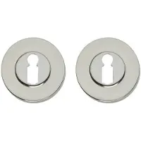 Intersteel rozetten met sleutelgat verdekt 50x8mm - nikkel glans