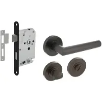 Intersteel Compleet deurklinkset Bastian antraciet toilet