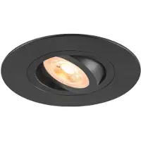 SLV Inbouwspot New Tria 75 XL rond - zwart - GU10