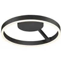 SLV Strakke plafondlamp One 40 zwart Ø 40cm