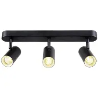 SLV LED plafondspot Noblo, zwart, dimbaar naar warm, 40 cm, zwart, Woon-/ Eetkamer, Aluminium, Modern, LED plafondlamp