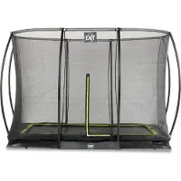 Exit Silhouette inground trampoline 214x305cm met veiligheidsnet - zwart