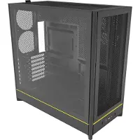 Montech - HS01 schwarz Tempered Glass - Midi/Minitower Midi-tower Behuizing, Gaming-behuizing, PC-behuizing Zwart