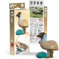 Eugy 3D Puzzel - Emu - Knutselset van karton, bruin, voor kinderen