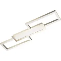 Eglo LED-plafondlamp Monirote, dimbaar, alu / grijs / zink, Woon-/ Eetkamer, Aluminium, Modern, LED plafondlamp