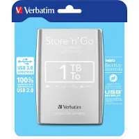Verbatim Externe harde schijf Store'n'Go - 1 To - USB 3.0 - 2.5" - Grijs