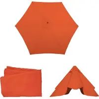 MCW Vervangende hoes voor parasol Florida, parasolhoes Vervangende hoes, Ø 3 m Polyester 6 stokken ~ terracotta