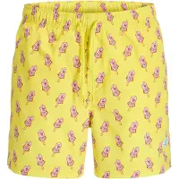 Jack & Jones Zwemshorts 'JPSTMaui' chocoladebruin / citroen / rosa
