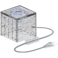 Calex lampvoet E27 | Tafelmodel met schakelaar | Kubus | Glas | Transparant