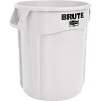Rubbermaid Brute recyclebare afvalbak, polyethyleen, rond, 37 l, wit