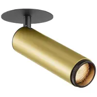 SLV Inbouwspot Grip! M goud met zwart 2700K