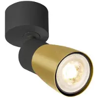 SLV Opbouwspot Puri 2.0 Dome zwart-goud enkel