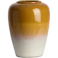 Light & Living VALERIA keramieken vaas oker crème Ø40x52 cm design vaas -
