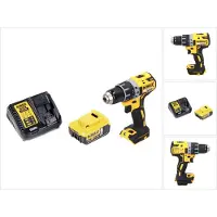 DeWalt Boormachine + slagboor, DCD 791 P1 Accuboormachine 18 V 70 Nm Brushless + 1x oplaadbare accu 5.0 Ah + lader (Oplaadbare batterij)