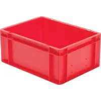 LA-KA-PE Transportstapelbak | L400xB300xH175mm | rood PP | zijwanden gesloten | 1 stuk - TK400/175-0 ROT TK400/175-0 ROT