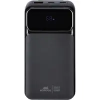 Rivacase VA2221 - Powerbank 20.000 mAh - Snellader - Display - 3 Kabels: USB-C/USB-A/Lightning