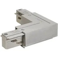 SLV Onderdeel | EUTRAC L-verbinder met voedingsmogelijkheid, aarde binnen, zilvergrijs | EUTRAC SYSTEM