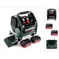 Metabo Power 160-5 18 LTX BL OF accucompressor 18 V 8,0 bar borstelloos + 2x LiHD accupack 5,5 Ah + lader