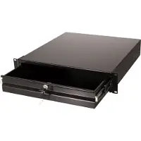 Logilink SF163B: 19" uitschuifbare lade, 2 HE, zwart (RAL9004)