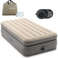 Intex 64162ND TWIN COMFORT ELEVATED AIRBED Luchtbed (l x b x h) 191 x 99 x 51 cm Beige, Bruin