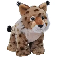 Wild republic knuffel lynx junior 30 cm pluche bruin/wit
