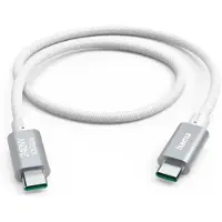 Hama Oplaadkabel USB C - USB C Full-Featured USB 3.2 GEN2 10Gbit/s 150 cm Wit/Aluminium