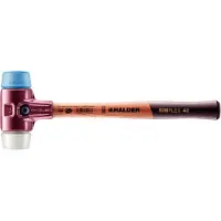 HALDER Kunststofhamer | lengte 330 mm hoofd-d. 40 mm | zacht/middelhard hout | TPE-soft blauw/superplastic wit | 1 stuk - 3017.040 3017.040