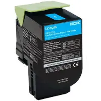 Lexmark 80C2HC0 (802HC) Toner Cyaan Hoge capaciteit