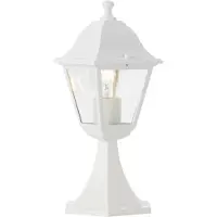 Brilliant NISSIE outdoor bollard white - - Metal/glass - IP44 - 1xE27 60W