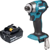 Makita DTD 173 T1 accu slagmoersleutel 18 V 180 Nm 1/4" borstelloos + 1x oplaadbare accu 5,0 Ah - zonder oplader
