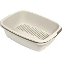 Nobby kattenbak met zeef, kleur: miso (beige/bruin)