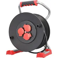 Bachmann professionele kabelhaspel 3xCEE7/3 H07RN-F 3G1,5mm² 25,0m CEE7/7