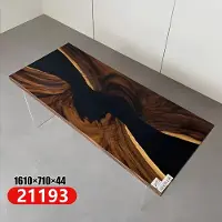AEA Epoxid Harz Esstisch Echtes Holz Massive Möbel Wasserfall Epoxy Tisch 161x71cm