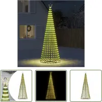 The Living Store De Living Store kerstboom, kegelvormig, met 688 LED's, warm wit licht, 300 cm