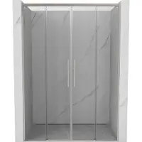 Mexen Rox schuifdeur voor douche 160 , transparant, geborsteld nikkel - 8C2-160-002-97-00
