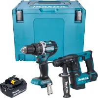 Makita Boormachine + slagboor, DLX 2278 G1J accukit + DHP 484 klopboormachine 54 Nm + DHR 171 klopboormachine 1,2 J +.