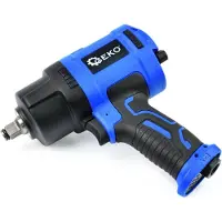 GEKO Pneumatische 1/2" dubbele slagmoersleutel met een koppel van 1560 Nm – professioneel gereedschap voor garages en werkplaatsen