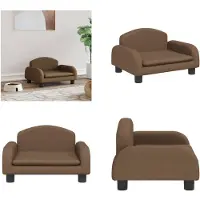 vidaXL Hondenbed bruin, 50x40x30 cm, stof - Hondenbed - Hondenbedden - Hondenbank - Dierenbank