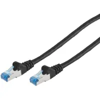 S-Conn Cat6A S/FTP PIMF patchkabel, zwart, 15 meter