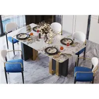 AEA Tisch Marmor Stil Küche Moderner Esstisch Tische Esszimmer Luxus Möbel Design